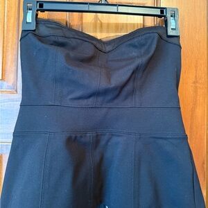 White House Black Market Black Strapless Zipper Bustier